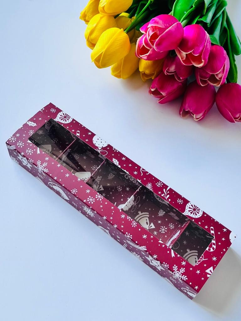 5 Bölmeli Pencereli Bonbon Çikolata Kutusu — galeri görseli
